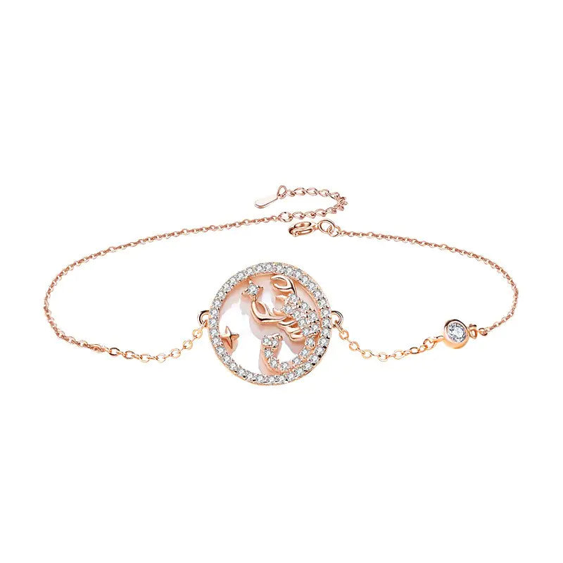 Sterling Silver Twelve Constellations Bracelet for Women
