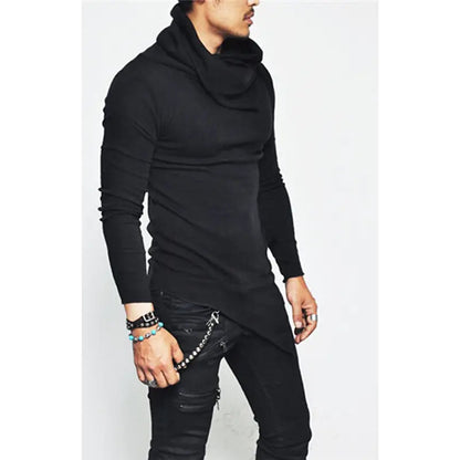 Unbalance Hem Long Sleeve Hoodies for Men 5XL