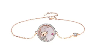 Sterling Silver Twelve Constellations Bracelet for Women