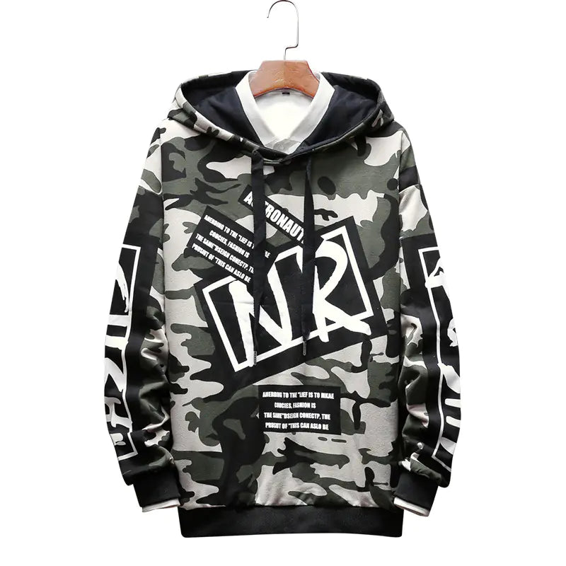 Camouflage Long Sleeve Hoodie for Youth (Korean Style)