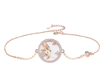 Sterling Silver Twelve Constellations Bracelet for Women
