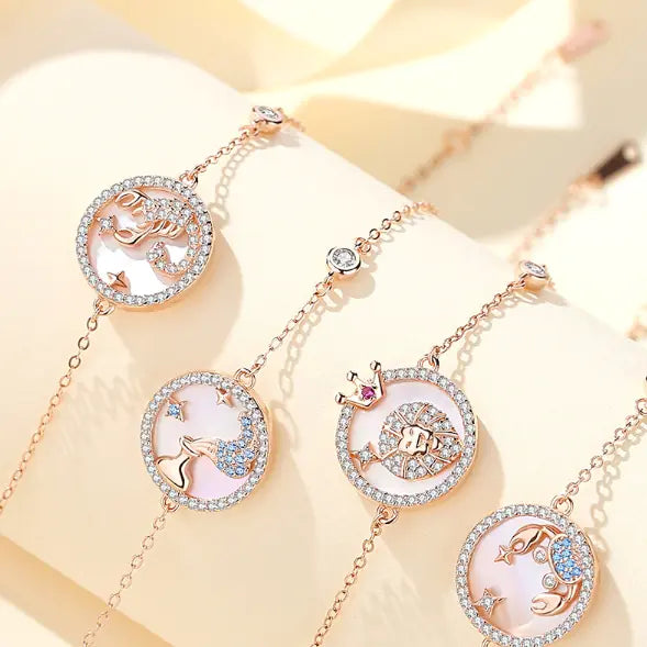 Sterling Silver Twelve Constellations Bracelet for Women