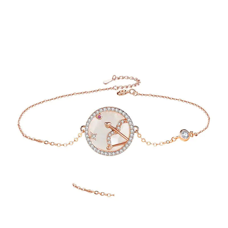 Sterling Silver Twelve Constellations Bracelet for Women