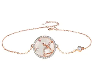 Sterling Silver Twelve Constellations Bracelet for Women